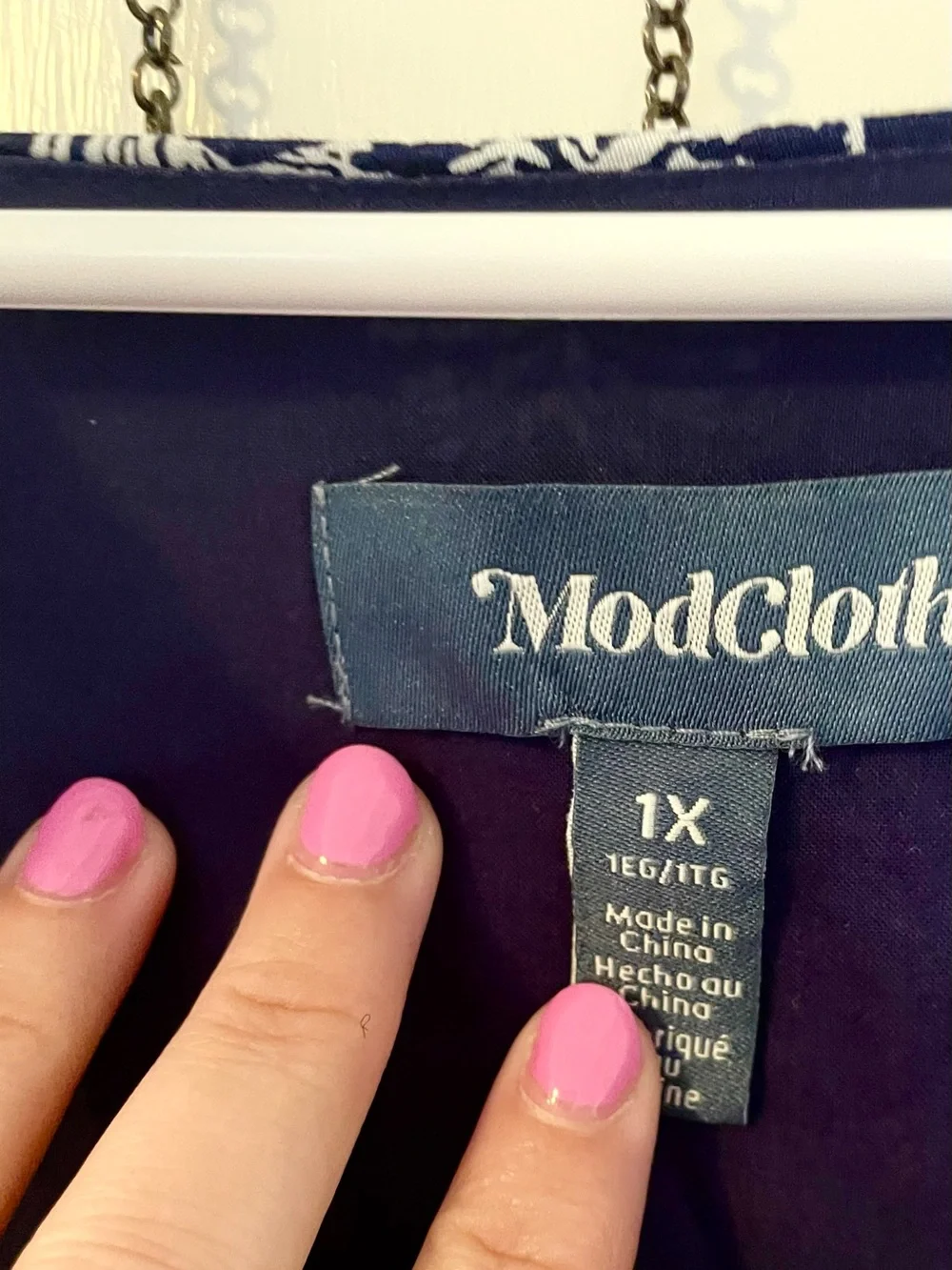 ModCloth Navy Blue Tiger Print Dress